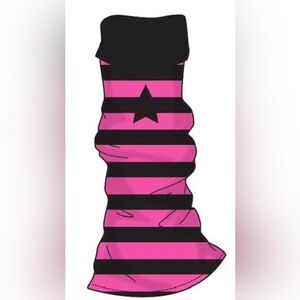 Hot Pink Strip Star Flare Legwarmer